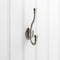 Elements 5-3/16" Satin Nickel Ringed Contemporary Double Prong Wall Mounted Hook YD50-518SN - alternate 1
